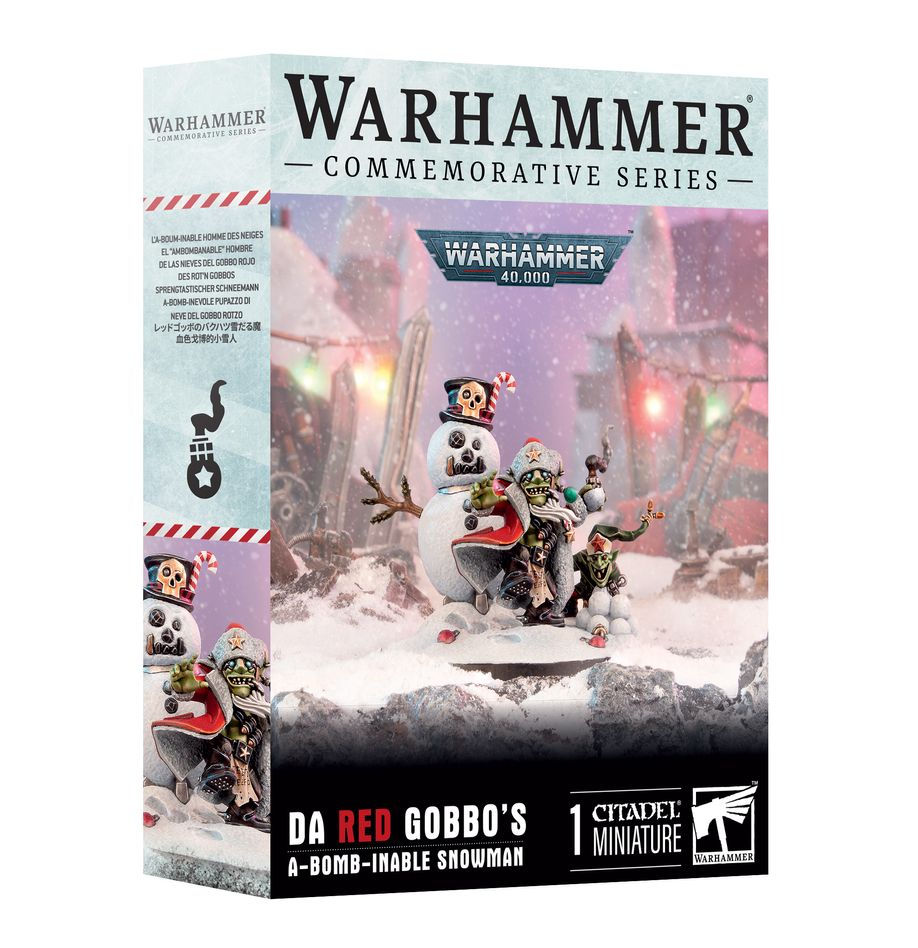 Scatola Warhammer Commemorative Series: DA RED GOBBO'S 3-SNOB SQUIGMAS, scena invernale.