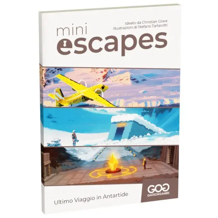 Scatola gioco Mini escapes, Ultime Viaggi in Antartide, GOO, aereo giallo
