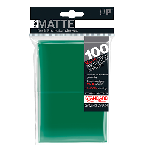 Bustine protettive opache verdi Dragon Shield, 100 pezzi standard per carte gioco.
