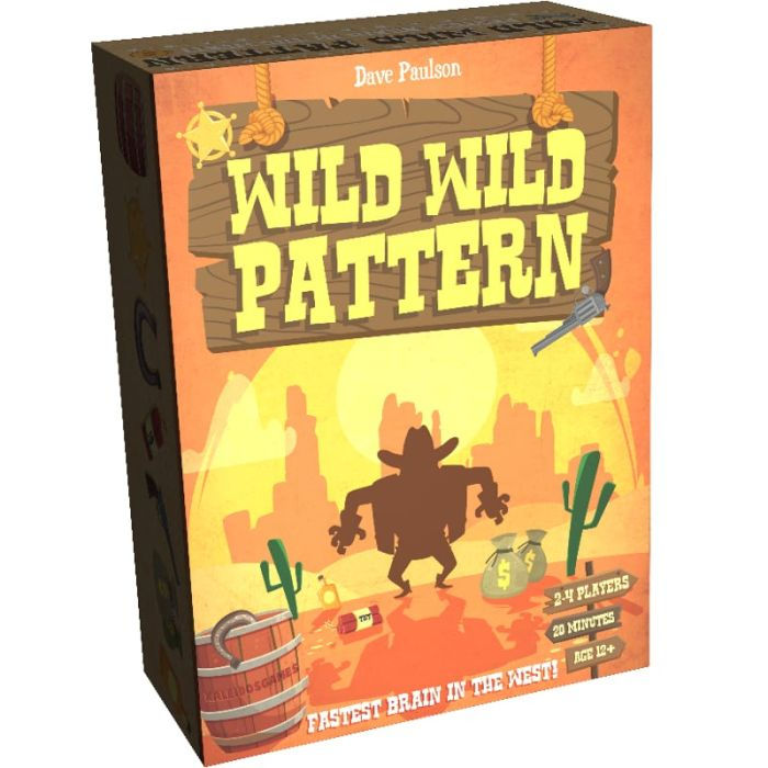 Scatola gioco WILD WILD PATTERN, design Ben Procter, ambientazione western.