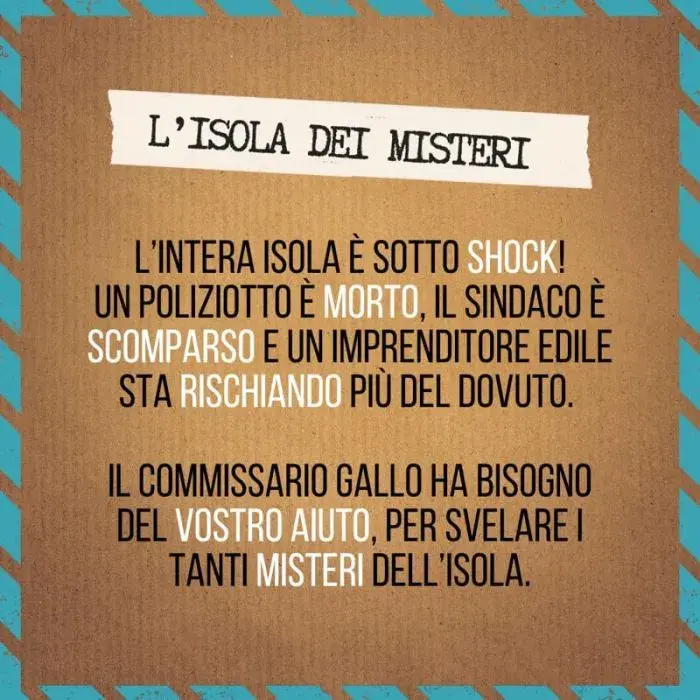 L'ISOLA DEI MISTERI: testo isola sotto shock, commissario Gallo cerca aiuto.