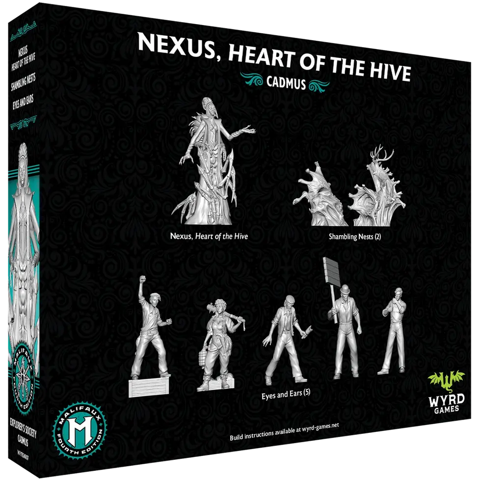 Scatola gioco "NEXUS, HEART OF THE HIVE", "CHRONUS ARC", miniature cultisti.