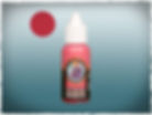 Flacone di vernice rossa EMPEROR RED, TWO THIN COATS, campione colore.