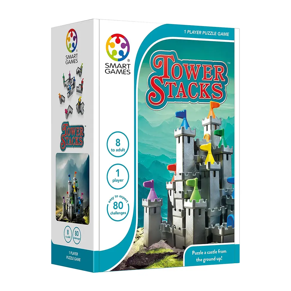 Gioco Smart Games IQ Twins, scatola con castello e 120 sfide.