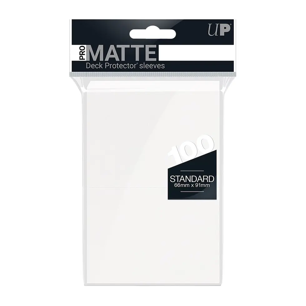 Custodie carte ULTRA PRO MATTE bianche STANDARD 60 COUNT.