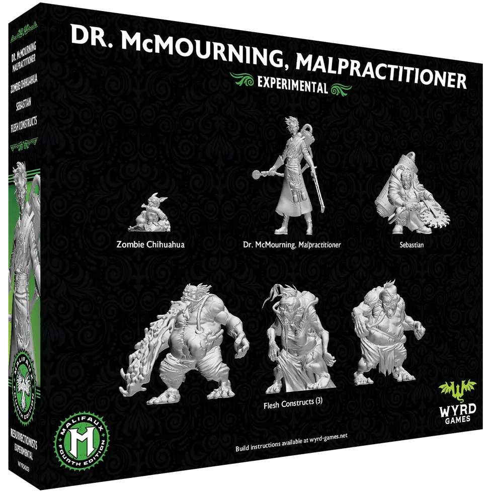 Scatola DR. McMOURNING, MALPRACTITIONER 50 EXPERIMENTAL SET, varie miniature.