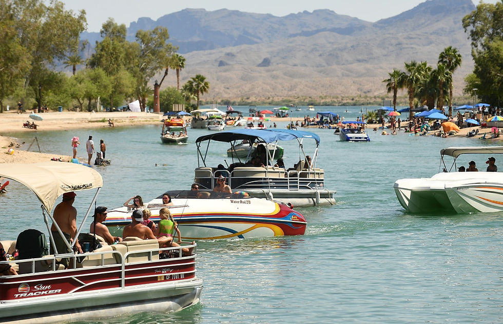 Busy boat launch Lake Havasu