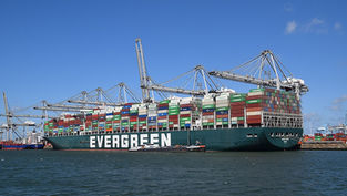 Massive Cargo Ship Stuck Sideways in Suez Canal