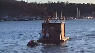 Floating Sauna Rescues Sinking Tesla on Norwegian Fjord