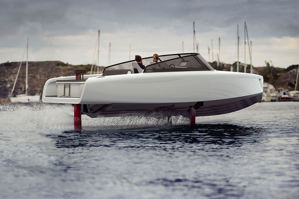 Candela hydrofoil cruising on water