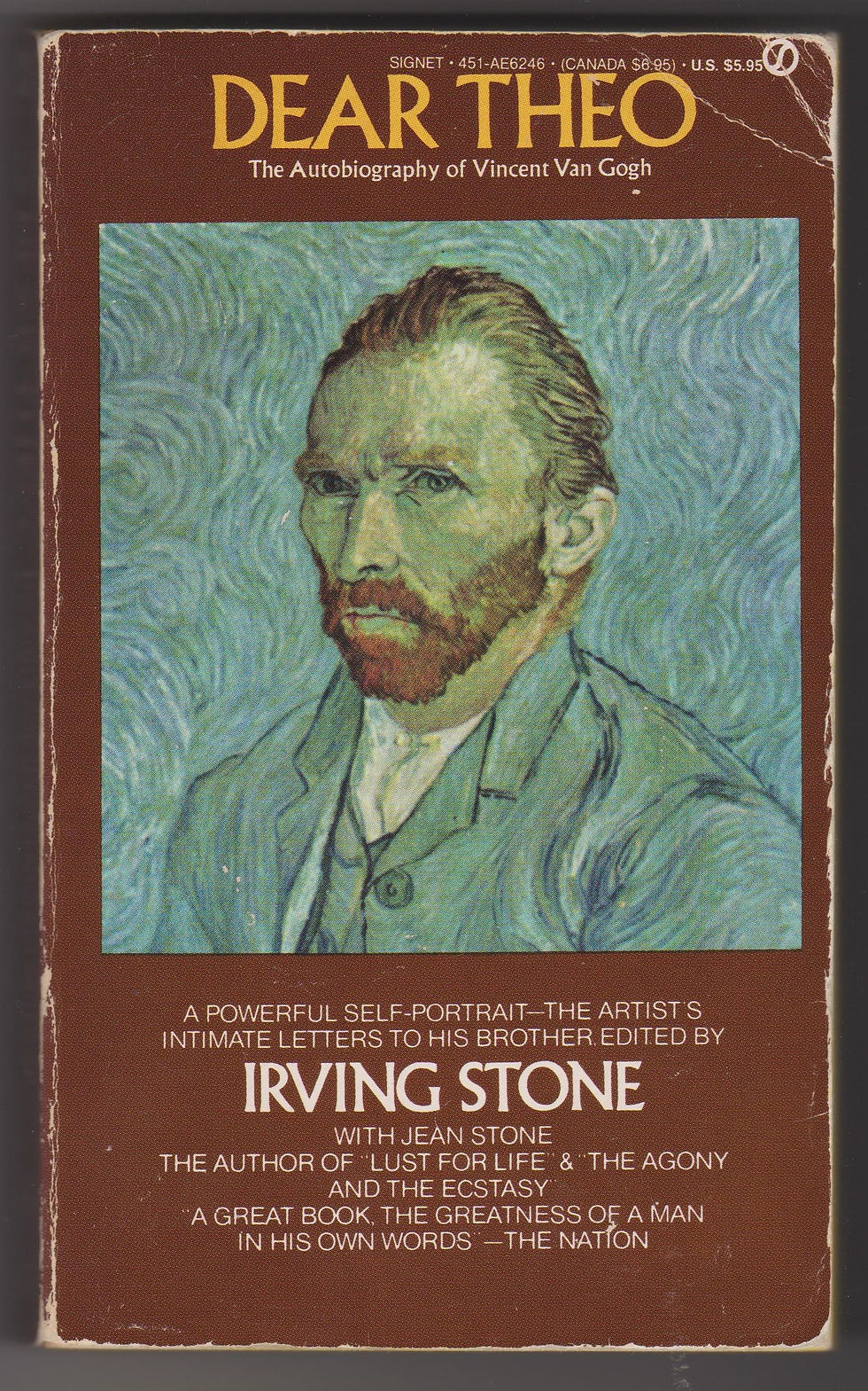 Dear Theo: The Autobiography of Vincent Van Gogh book cover from shop books