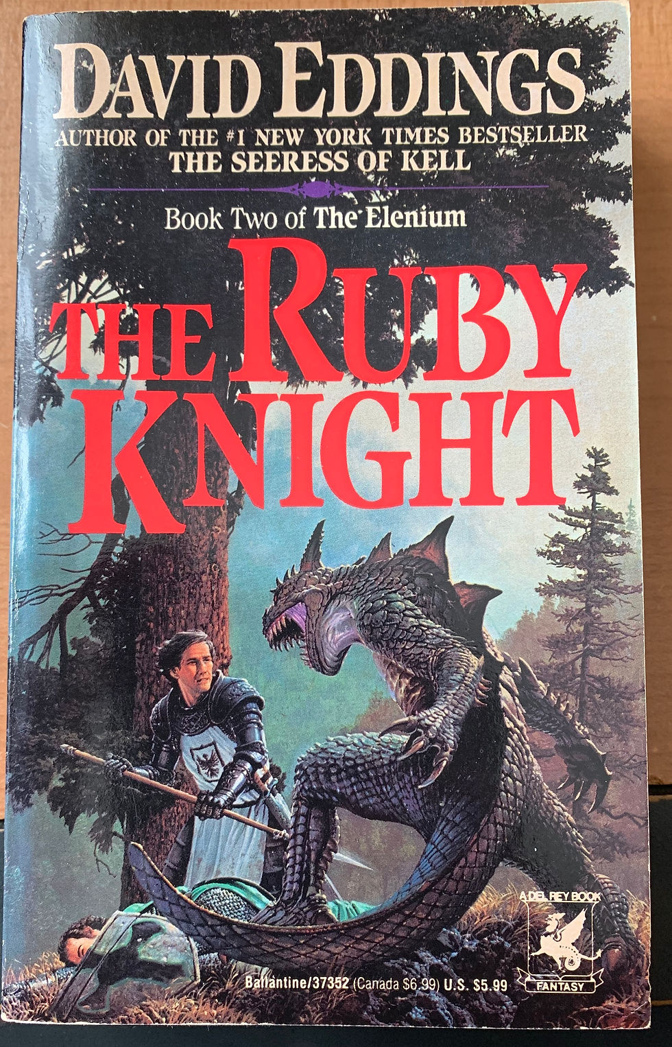 The Ruby Knight by David Eddings book cover from shop books