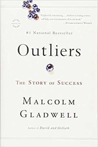 Outliers by Malcolm Gladwell book cover from shop books