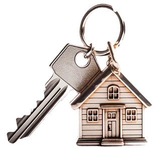 Key and house shaped key chain