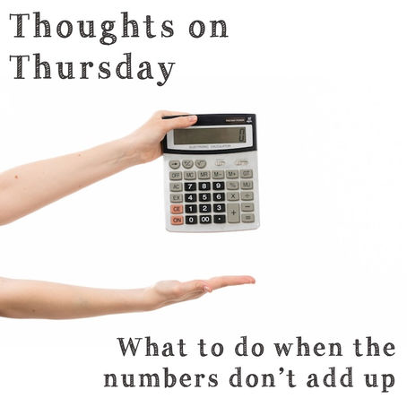 What to do when the numbers don't add up