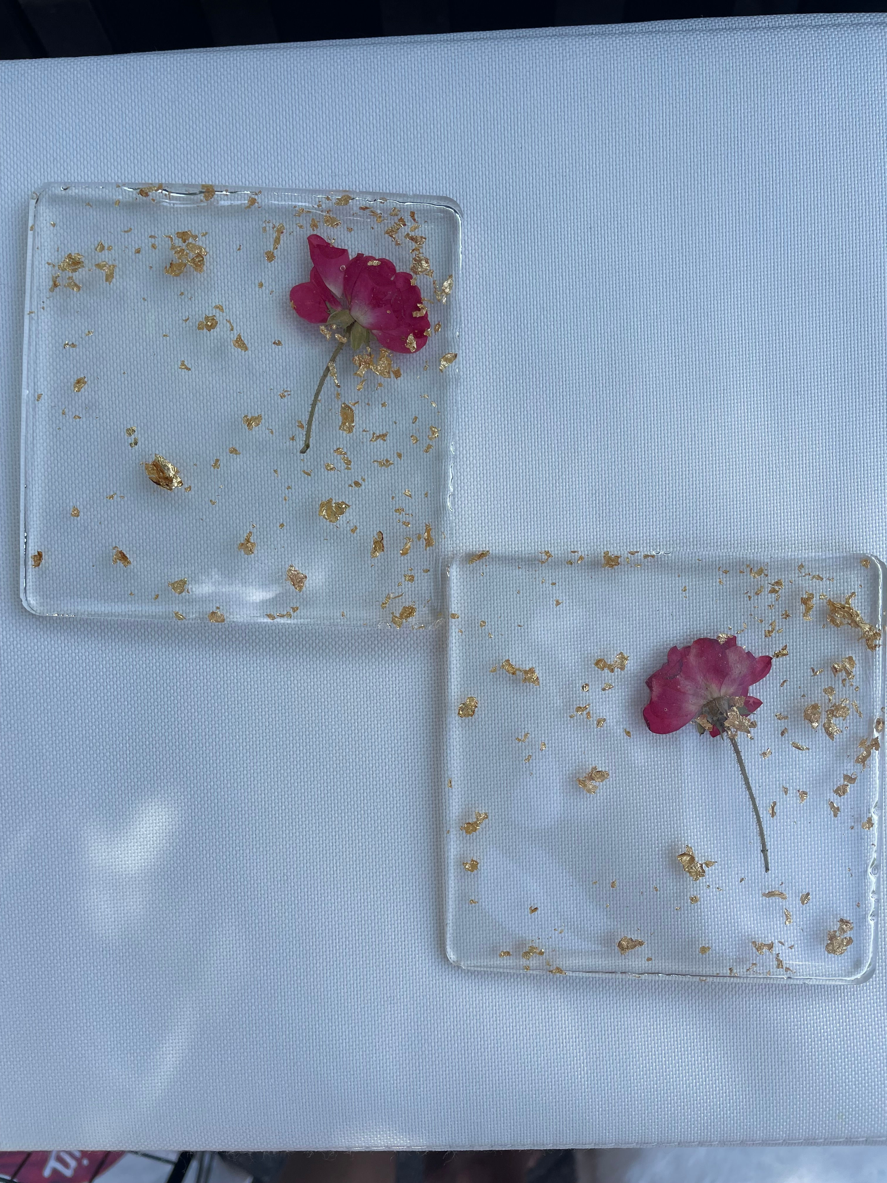 Floral Resin Coasters (Set of 2)