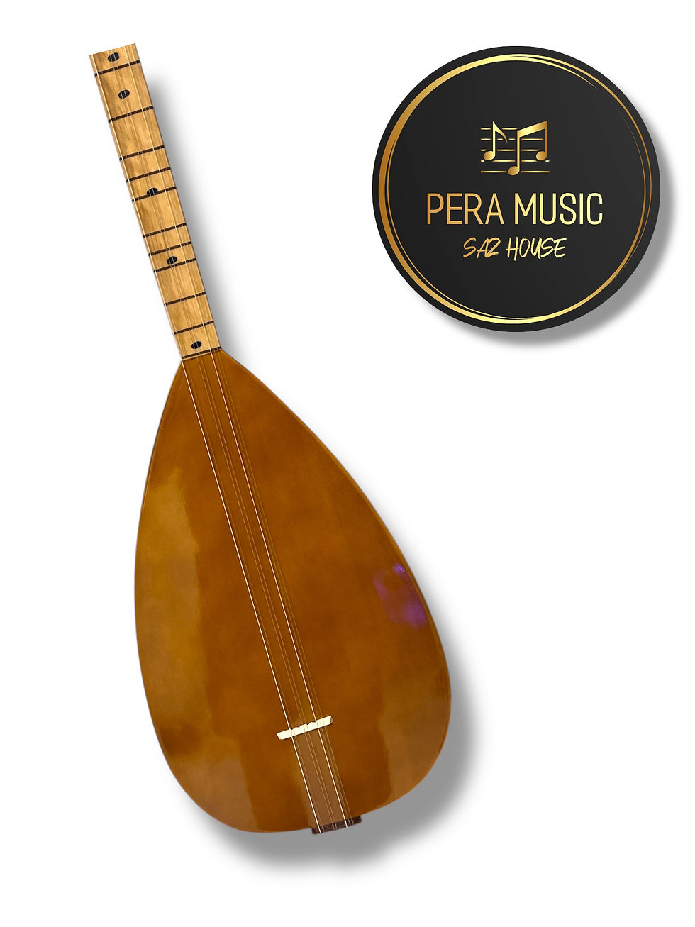 Miniaturbild: Langhals Baglama mit Tonabnehmer und Zubehör