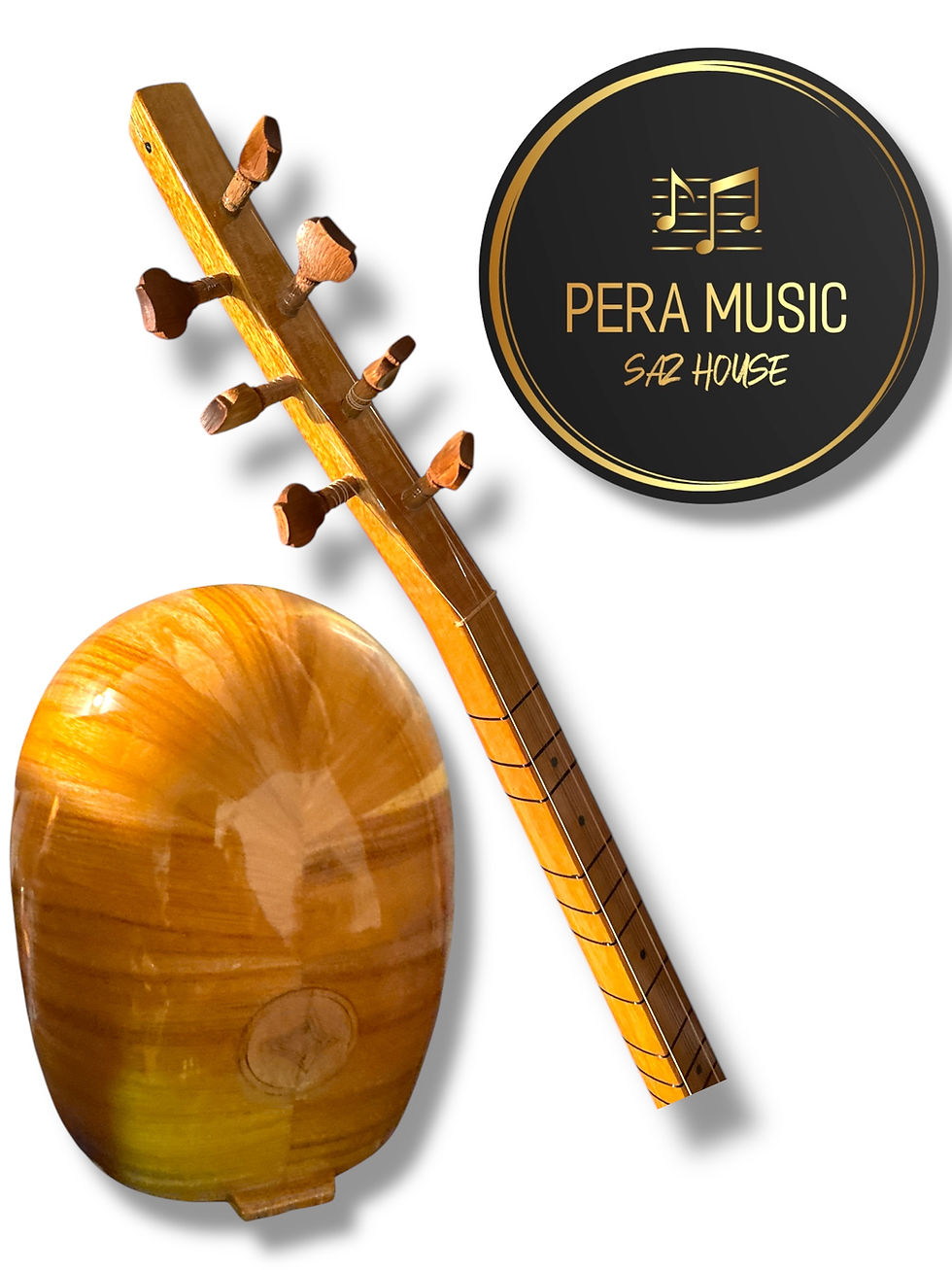 Thumbnail: Short neck Baglama professional with pickup, bag and special lid