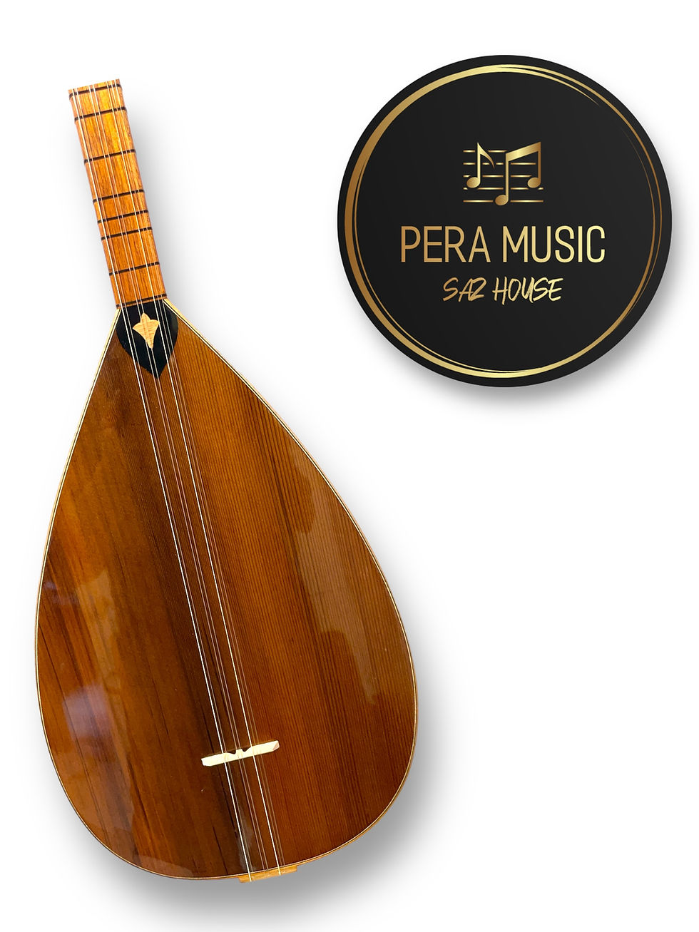 Miniaturbild: Kurzhals Baglama Premium mit Profitasche, Saiten Set und Plektren