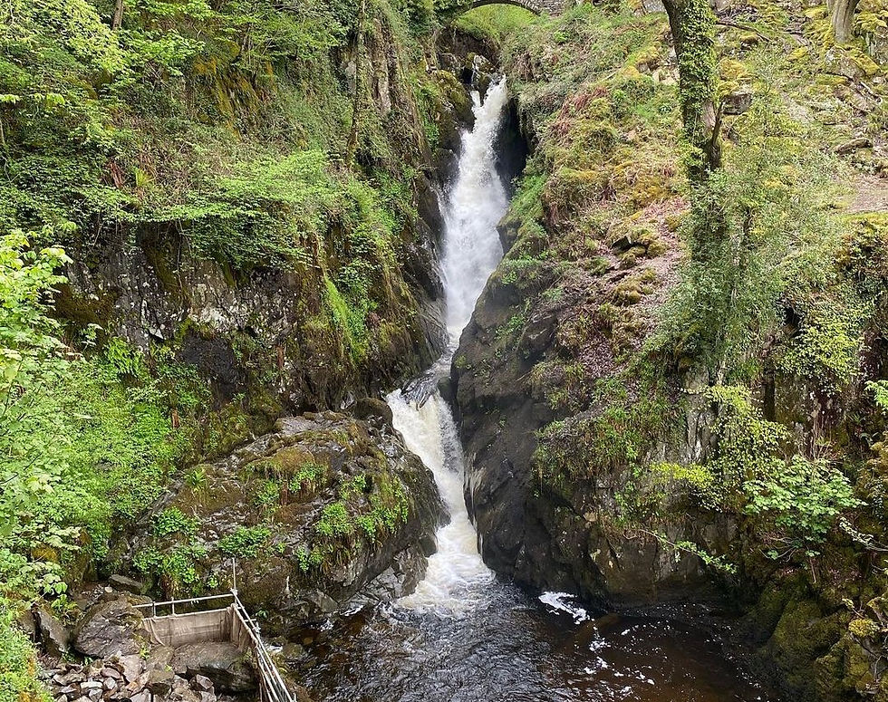 Image of Aira Force Waterfall in England.
