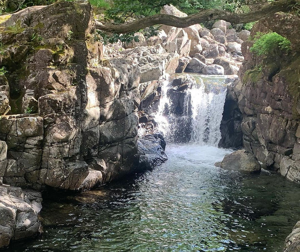 Image of Galleny Force Waterfall in England.