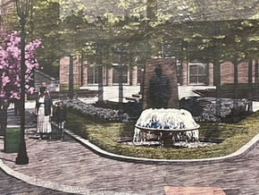 George HW Bush statue with illuminated fountain proposed on Greenwich Ave