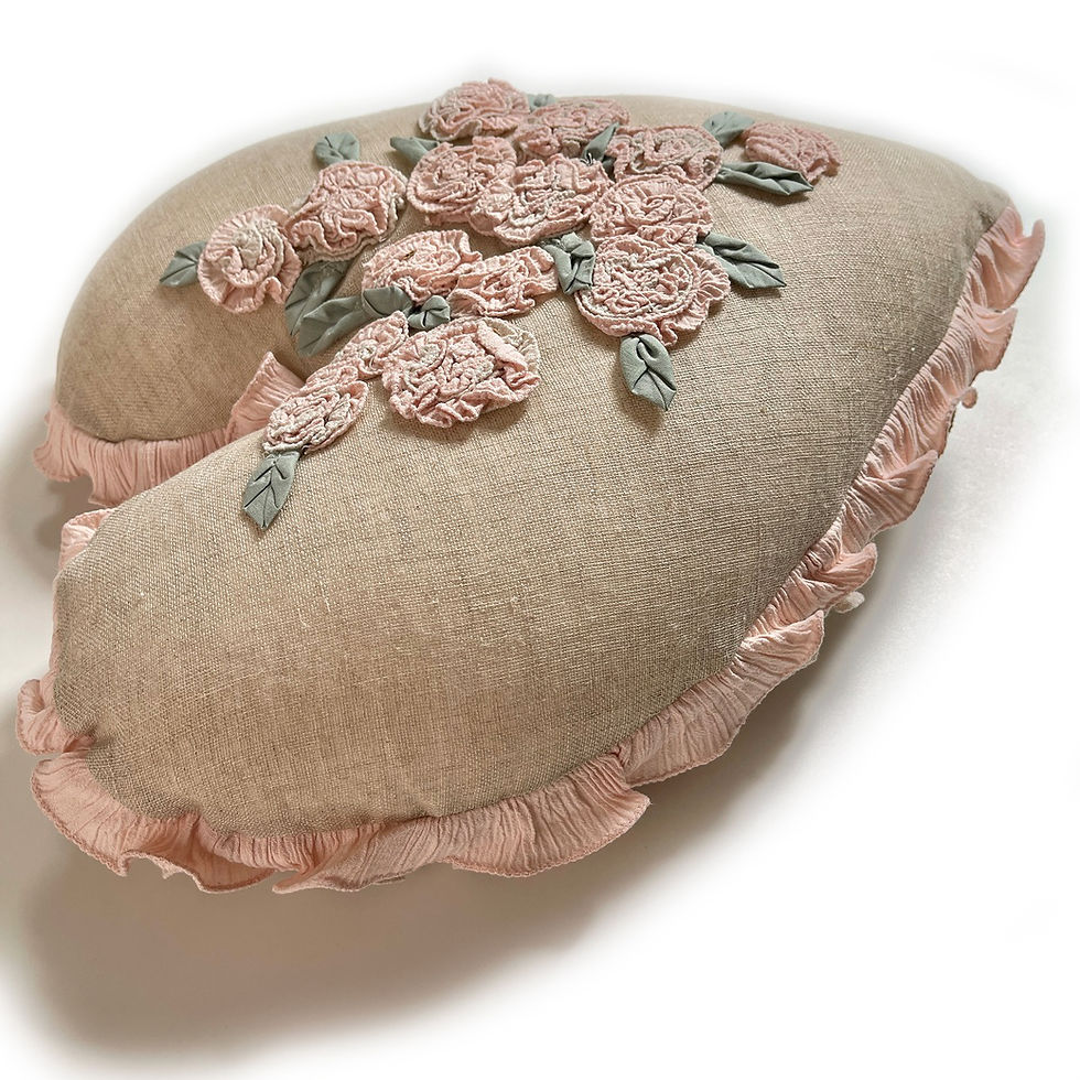 サムネイル： ハートクッション Rose Linen