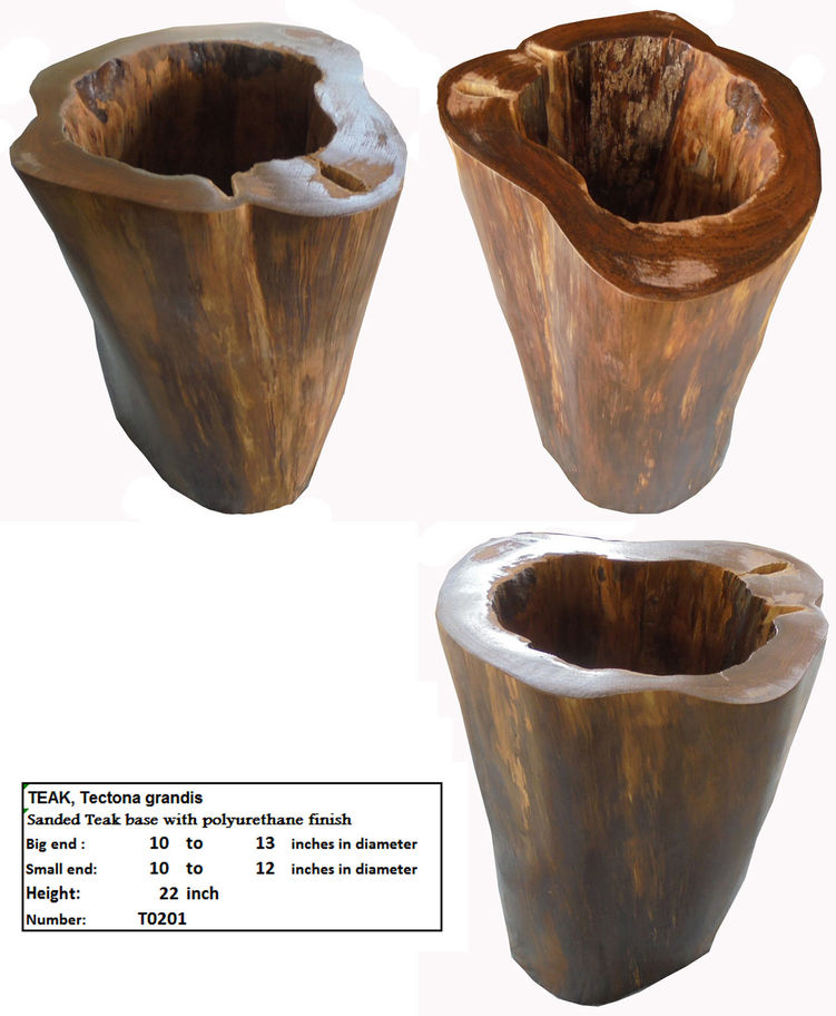 Wooden stool base with polyurethane finish, 10 to 12 inches diameter. Sanded Stool T3047.