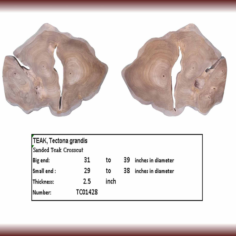 Sanded Teak Crosscut