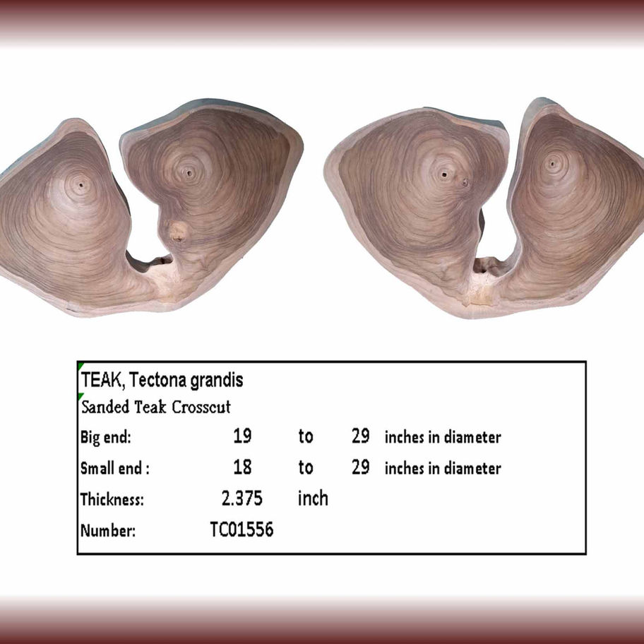 Sanded Teak Crosscut