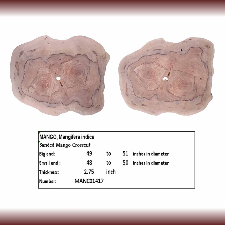 Two mango crosscuts with text description; Mango Crosscut MANC01417 product details.