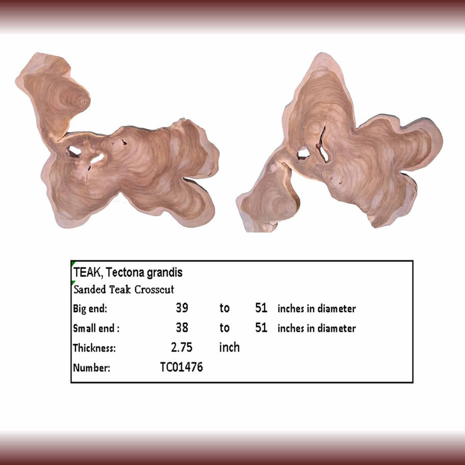 Sanded Teak Crosscut