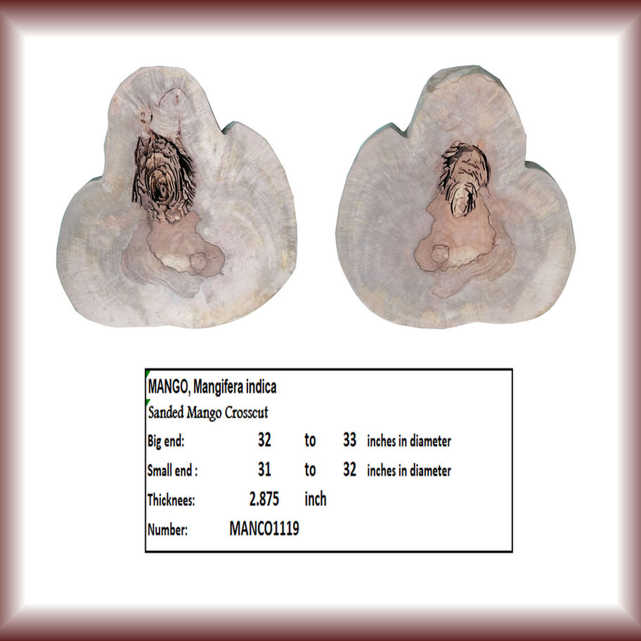 Sanded Mango Crosscut