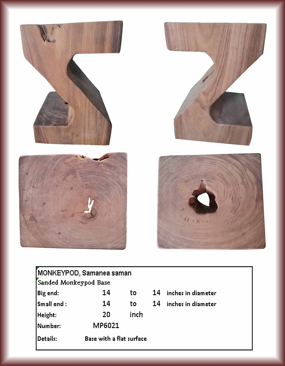 Sanded Monkeypod Base