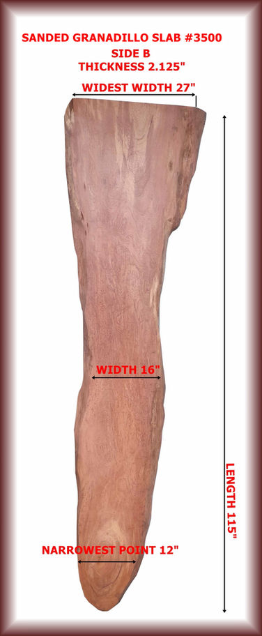 Granadillo Wood Slab Side B