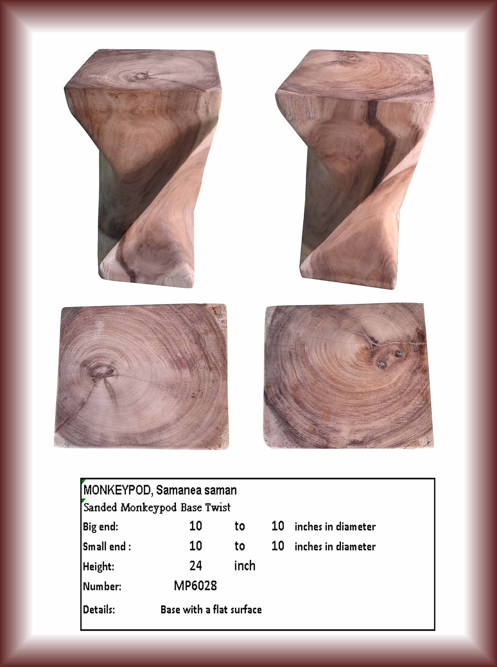 Sanded Monkeypod Base