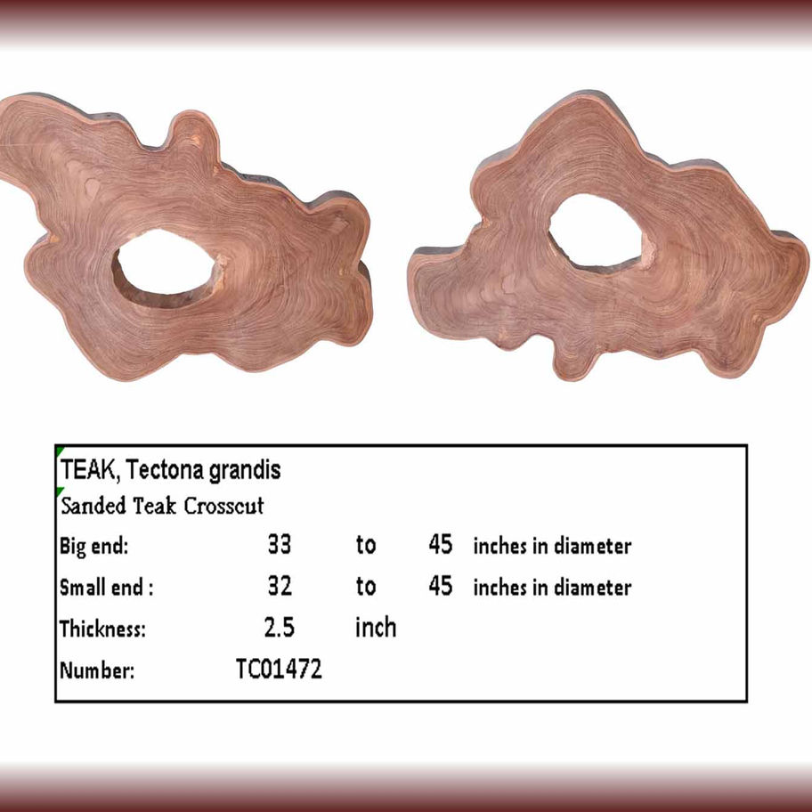 Sanded Teak Crosscut