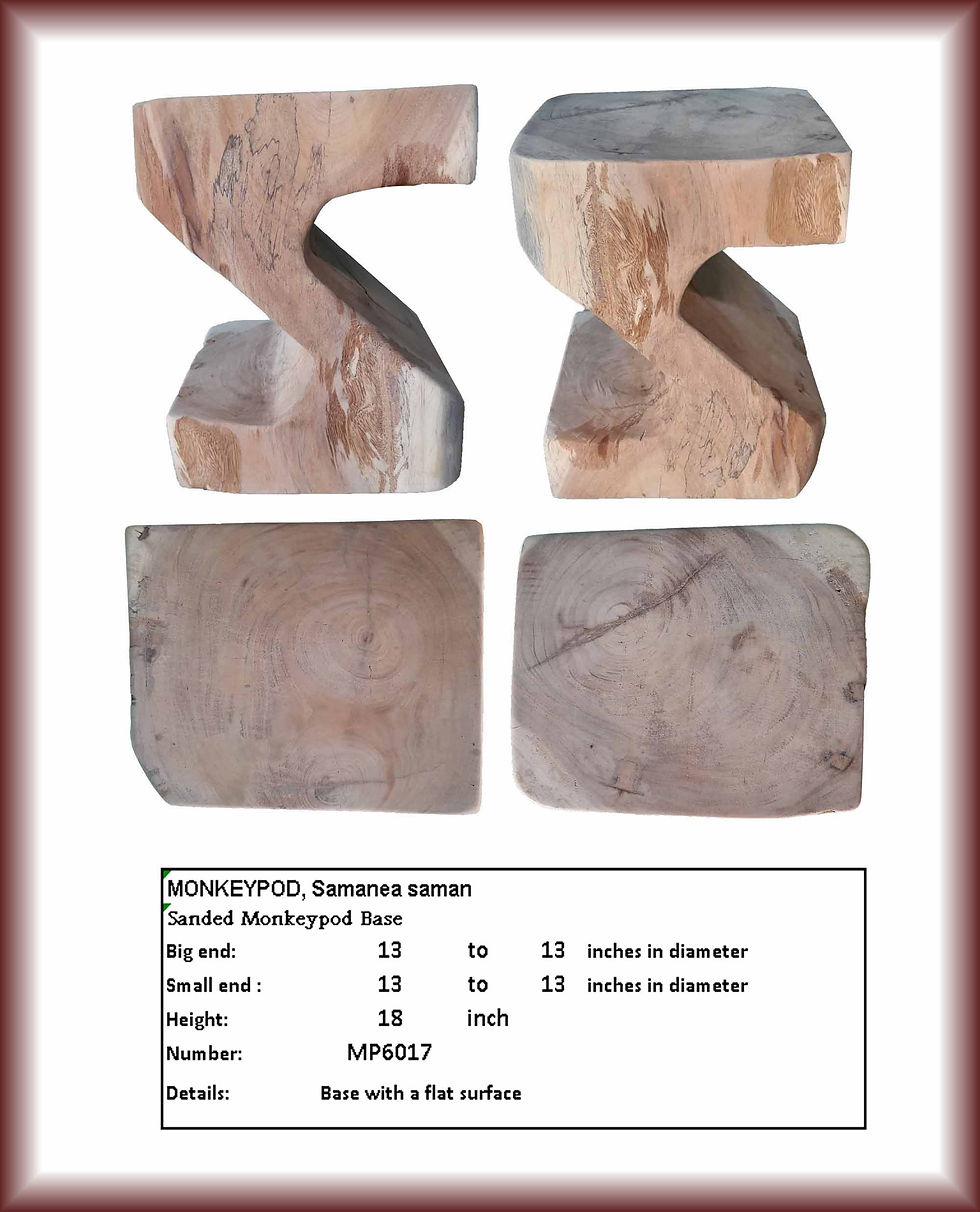 Sanded Monkeypod Base