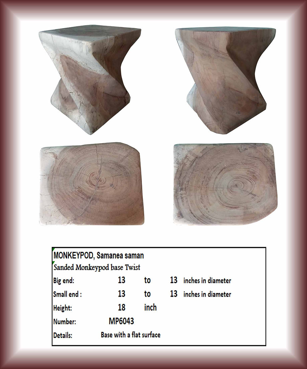 Sanded Monkeypod Base