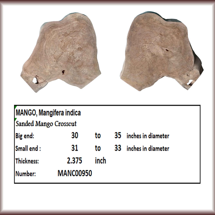 Sanded Mango Crosscut