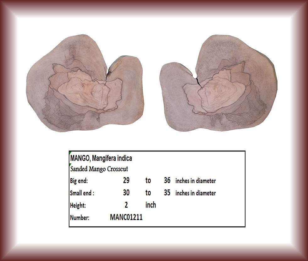 Sanded Mango Crosscut