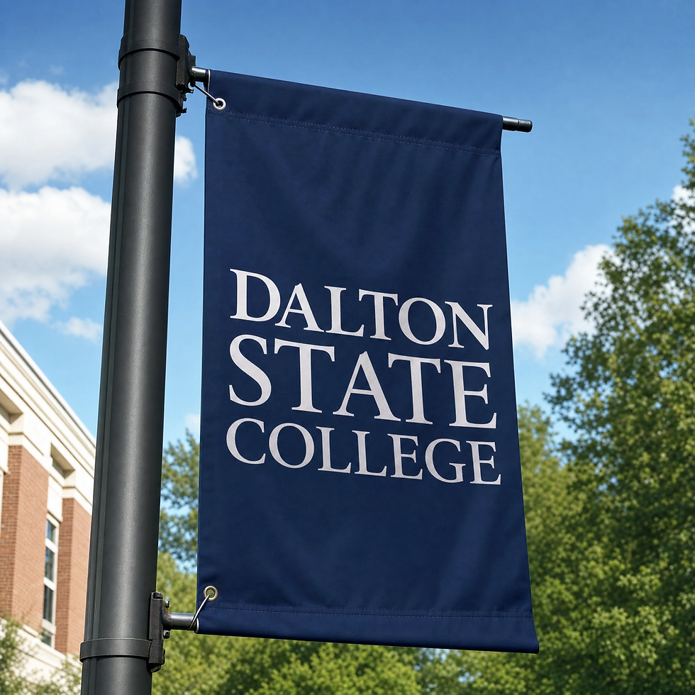 BANDERAS EN LAS AVENIDAS PARA EL COLEGIO ESTATAL DE DALTON