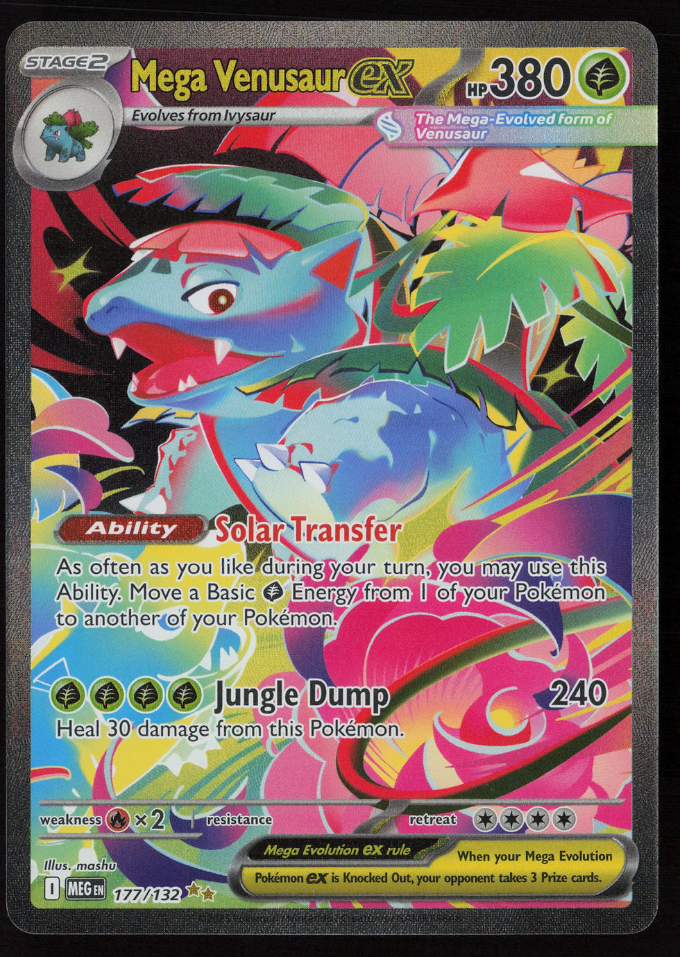 Thumbnail: Pokémon TCG Mega Venusaur ex 177 132 SIR Mega Evolution Kanto grass starter Near Mint Front