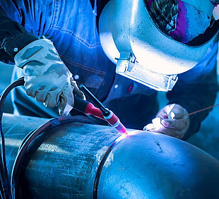 Welder at work