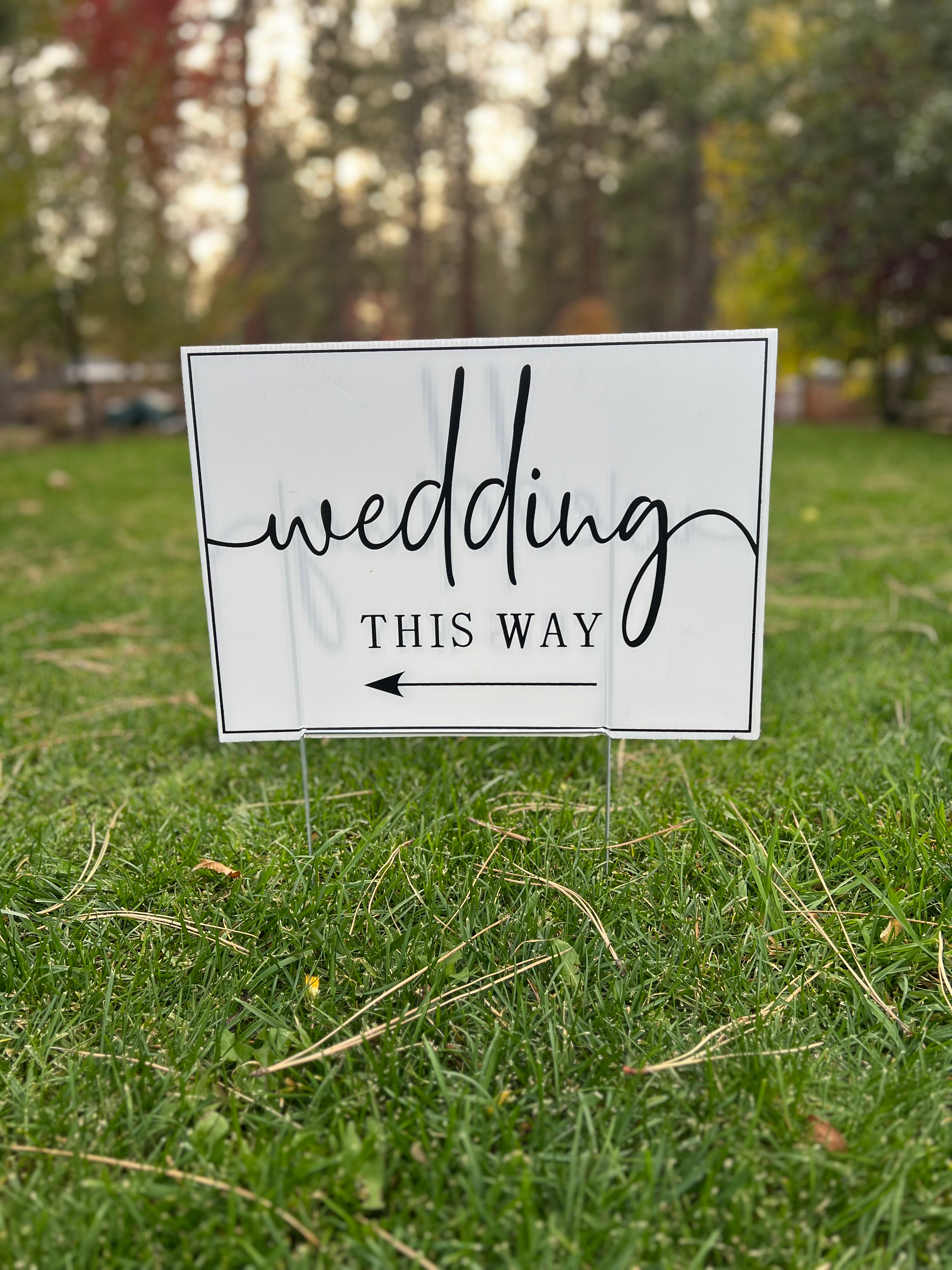 Signage - Wedding This Way - Picket