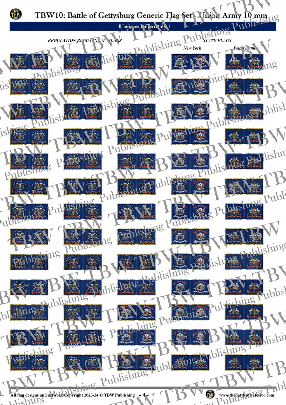 Thumbnail: TBW10 The Battle of Gettysburg: ​Union Army 10 mm Flags
