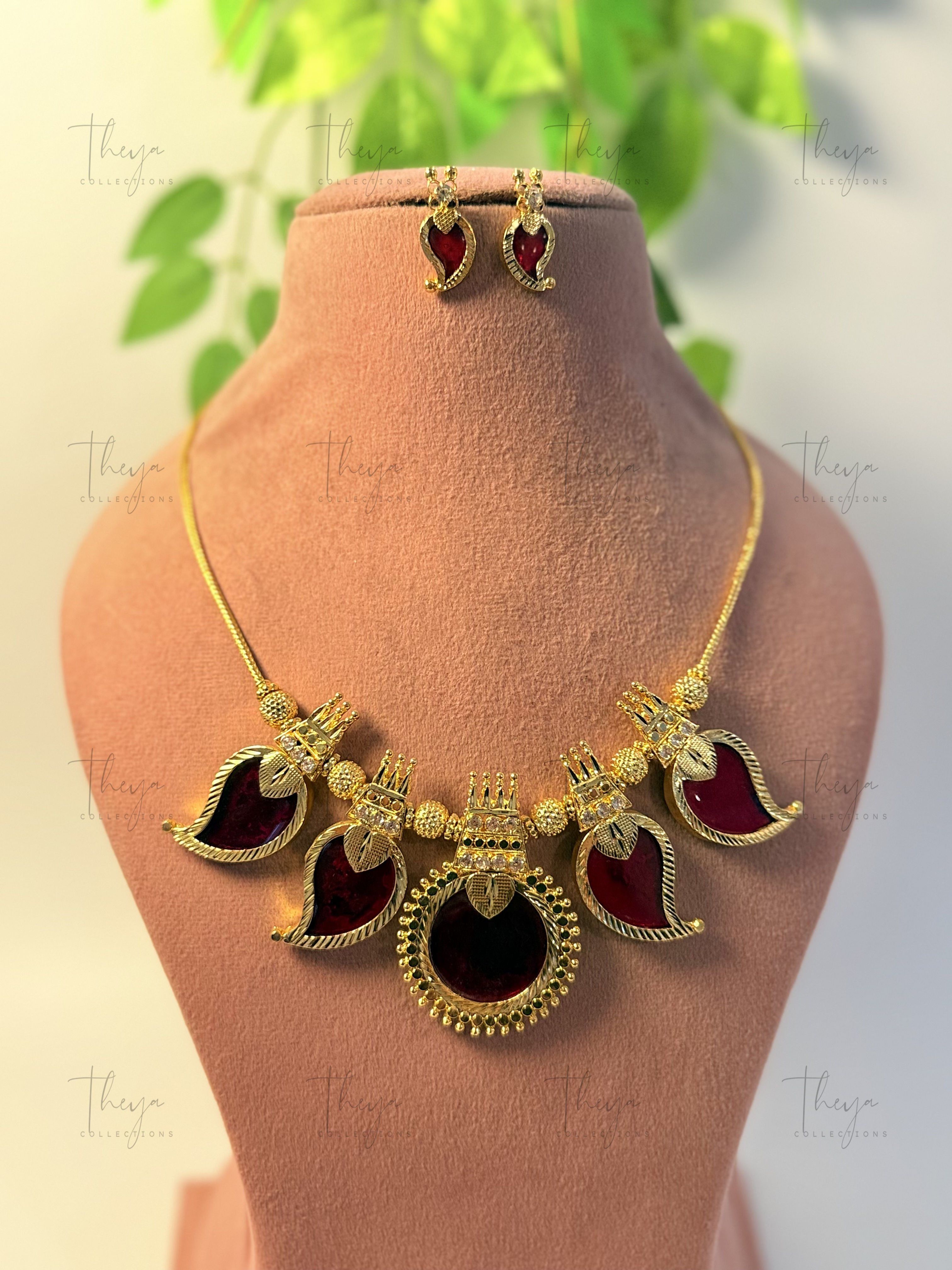 Mangalekha - Traditional Kerala Mango Necklace Set