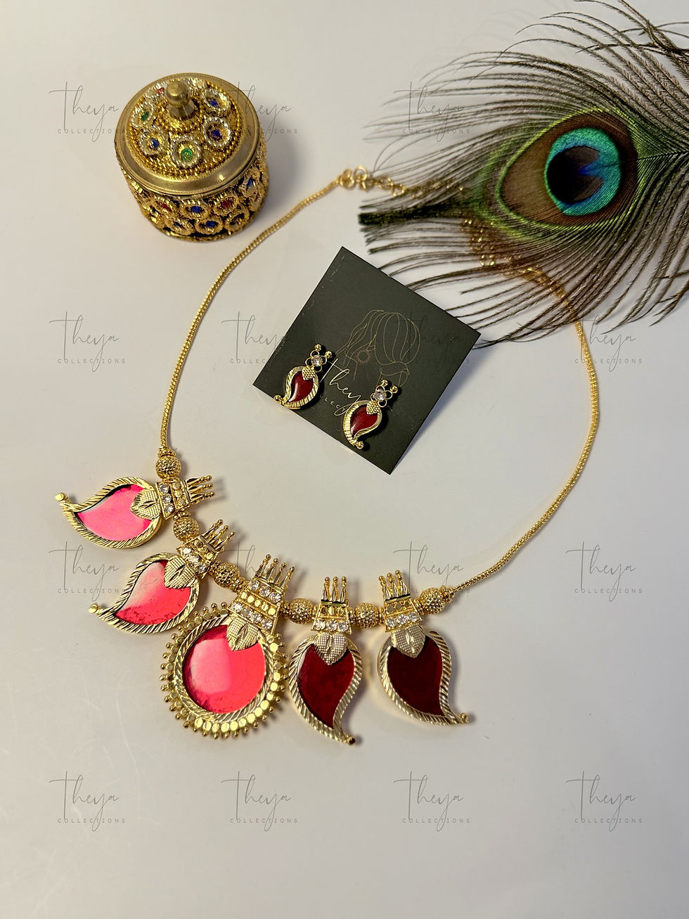 Thumbnail: Mangalekha - Traditional Kerala Mango Necklace Set