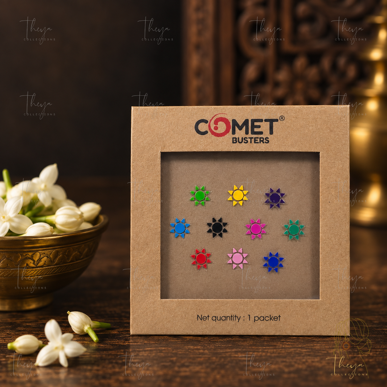 Arkapriya - Multicolour Sunburst Bindi Set