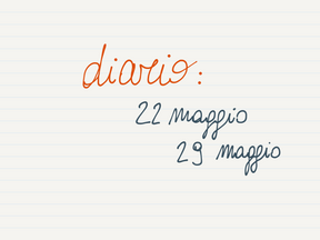 Diario 22 maggio - 29 maggio